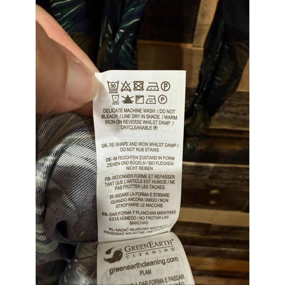 Boden long-sleeve midi shirt dress panthers tropical print size 6R - Picture 8 of 10